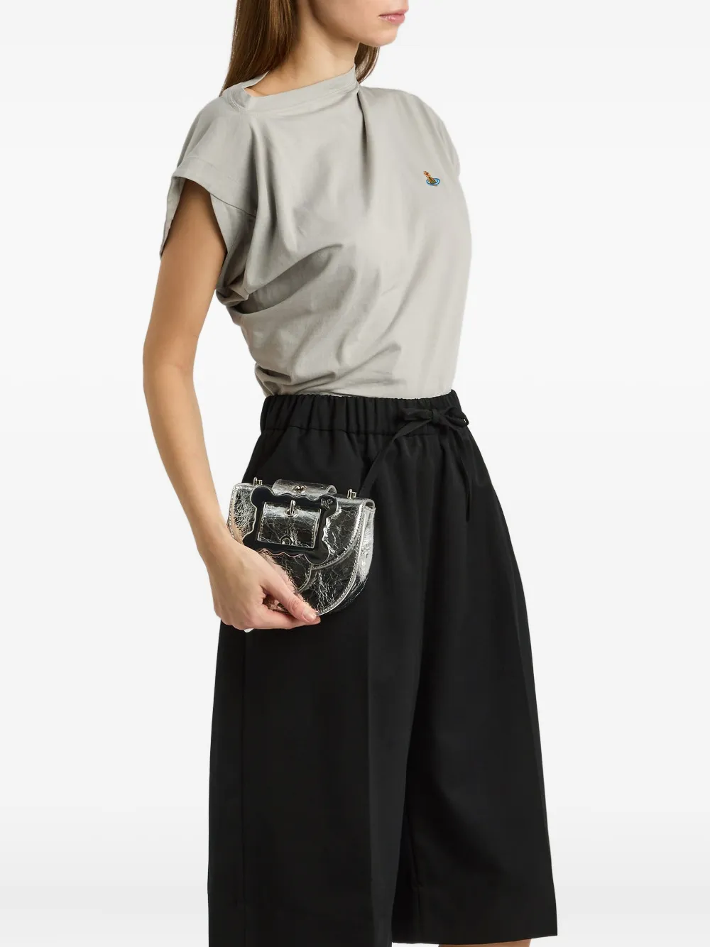 Vivienne Westwood Jodie Buckle-embellished Satchel In Gray