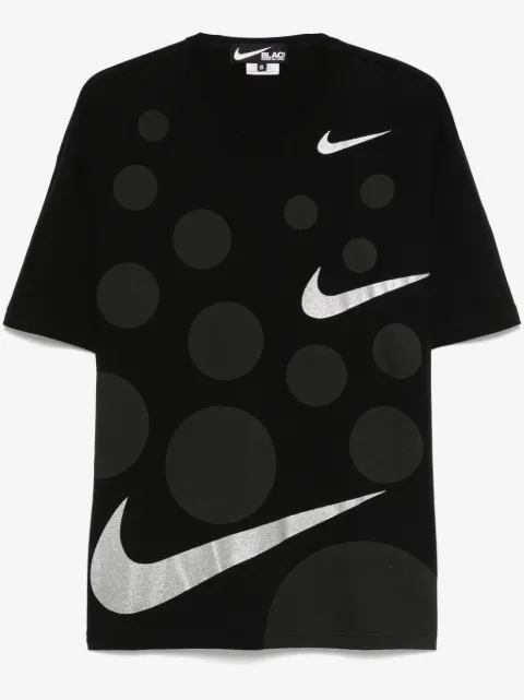 Black Comme Des Garçons x Nike t-shirt à logo Swoosh