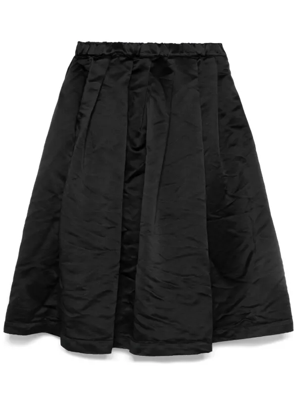 BLACK COMME des GARCONS サテンプリーツスカート S Black Comme Des Garçons サテン スカート | ブラック | FARFETCH JP