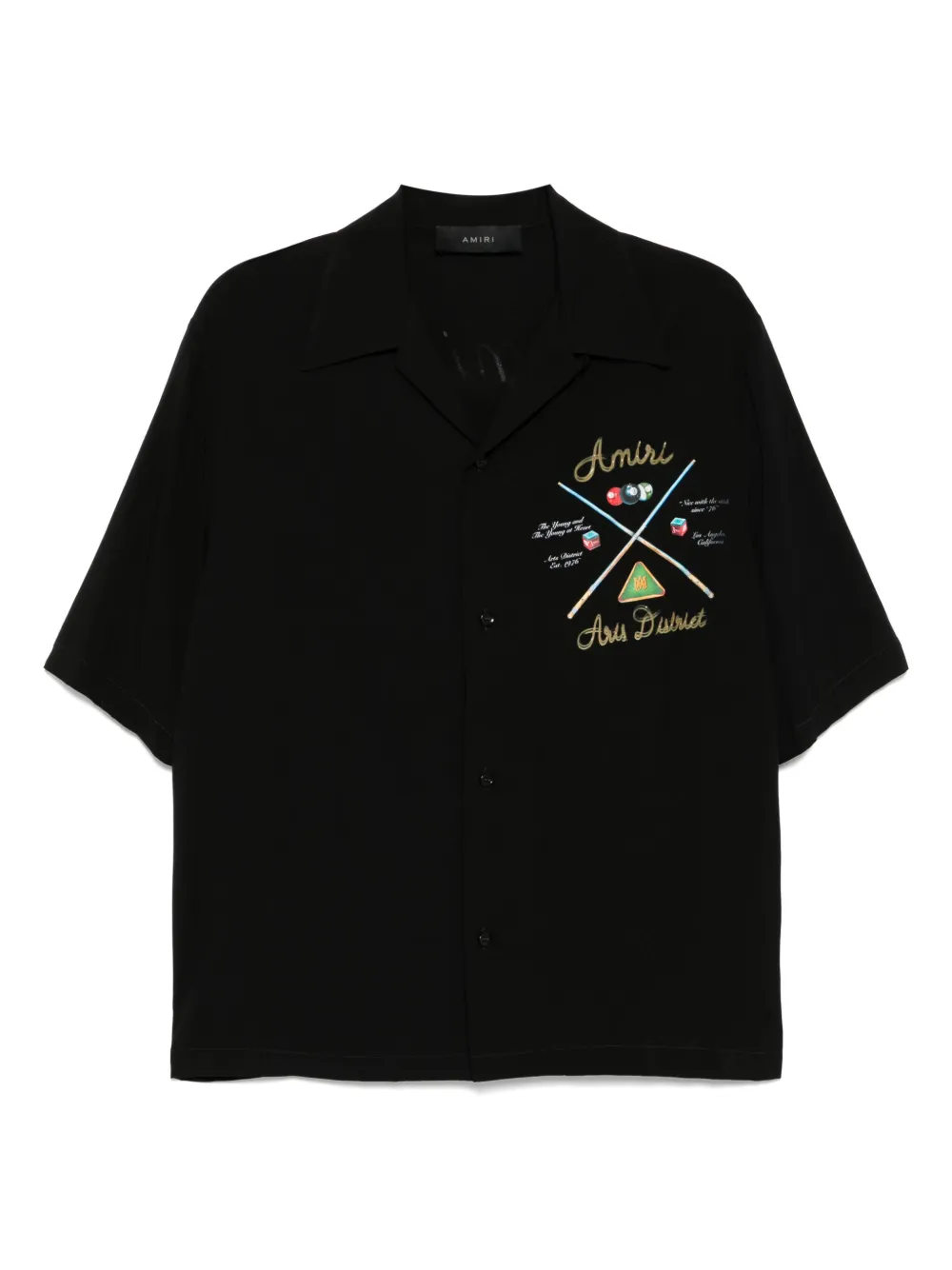 AMIRI camisa bowling Pool Cue | negro | Image 1