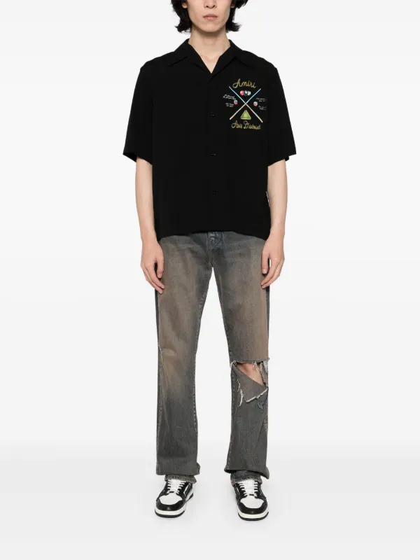 AMIRI Pool Cue Bowling Shirt | Black | FARFETCH