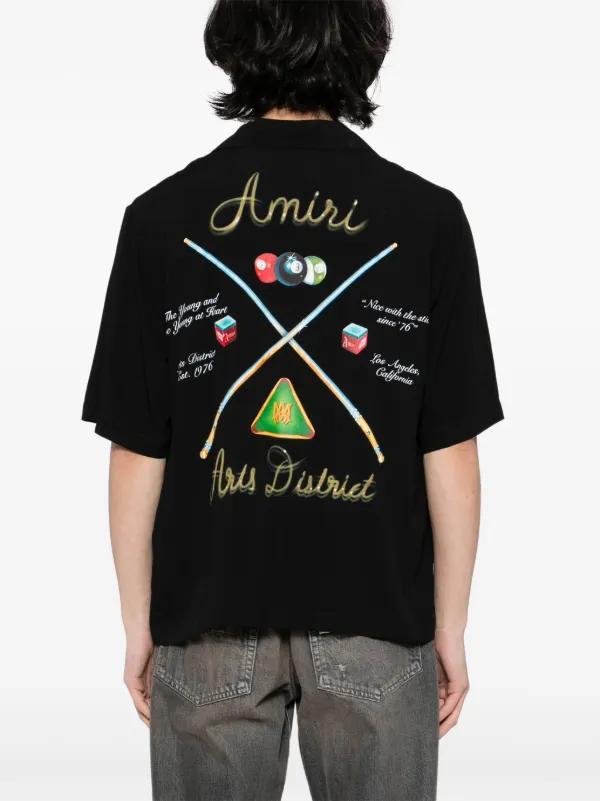 【国内発関税無】Amiri アミリ POOL CUE Ｔシャツ AMIRI Pool Cue T-shirt | Black | FARFETCH