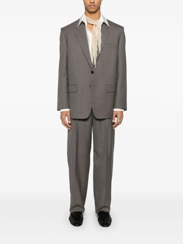 Saint Laurent Striped Satin Shirt | White | FARFETCH