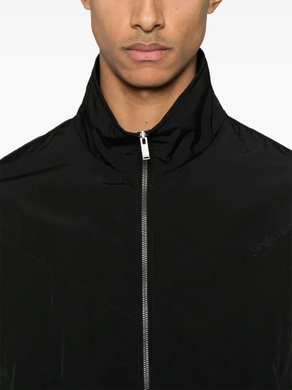 SAINT LAURENT ブルゾン Saint Laurent Jaqueta Com Efeito Amassado | Preto | FARFETCH BR