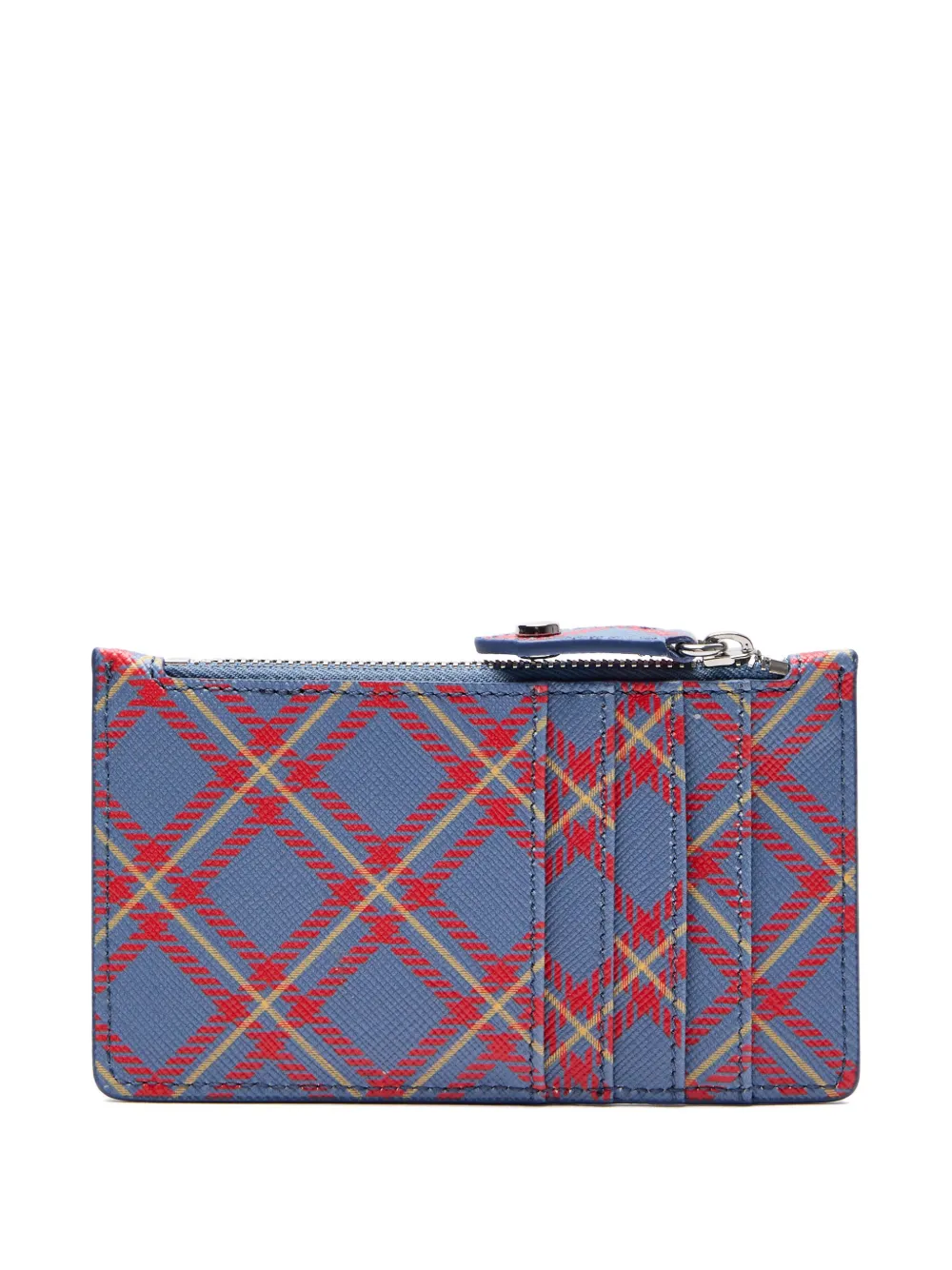 Vivienne Westwood Pasjeshouder met tartan ruit en rits - Blauw