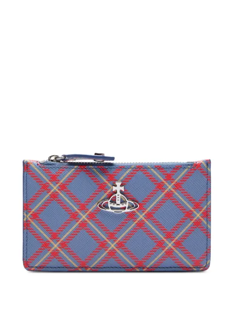 Vivienne Westwood tartan-pattern zip card holder