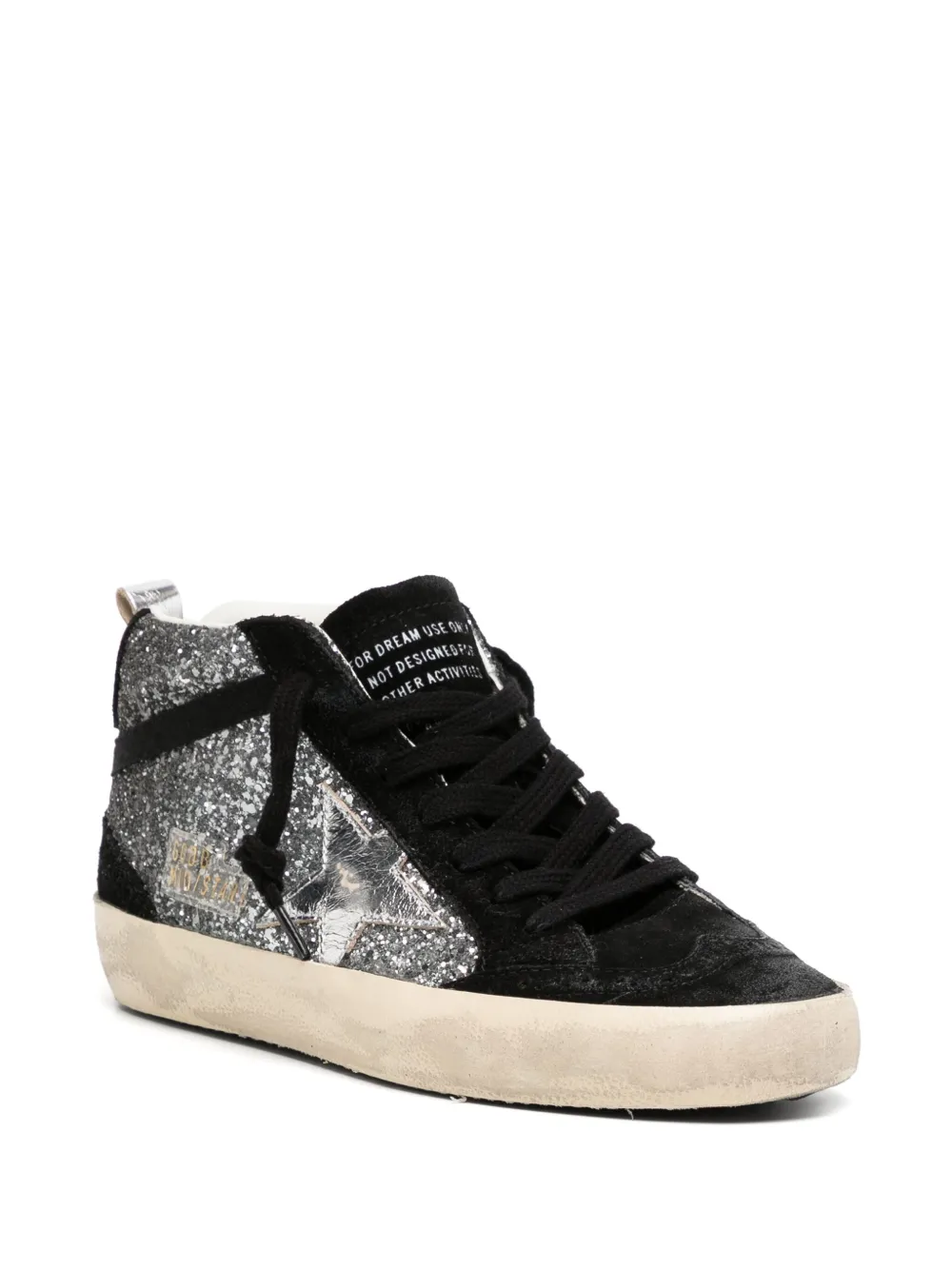 Golden Goose Sneakers met glitters - Zwart