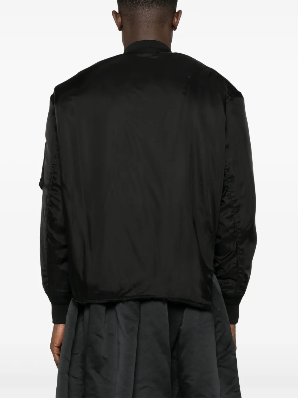 Comme Des Garçons Satijnen bomberjack Zwart
