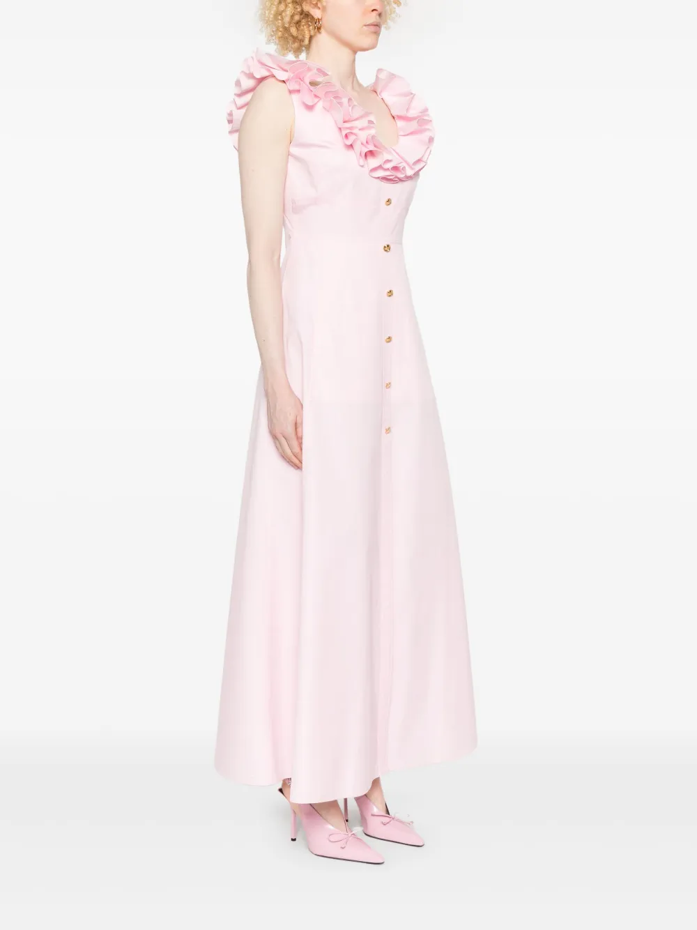 Giambattista Valli Midi-jurk met ruches Roze