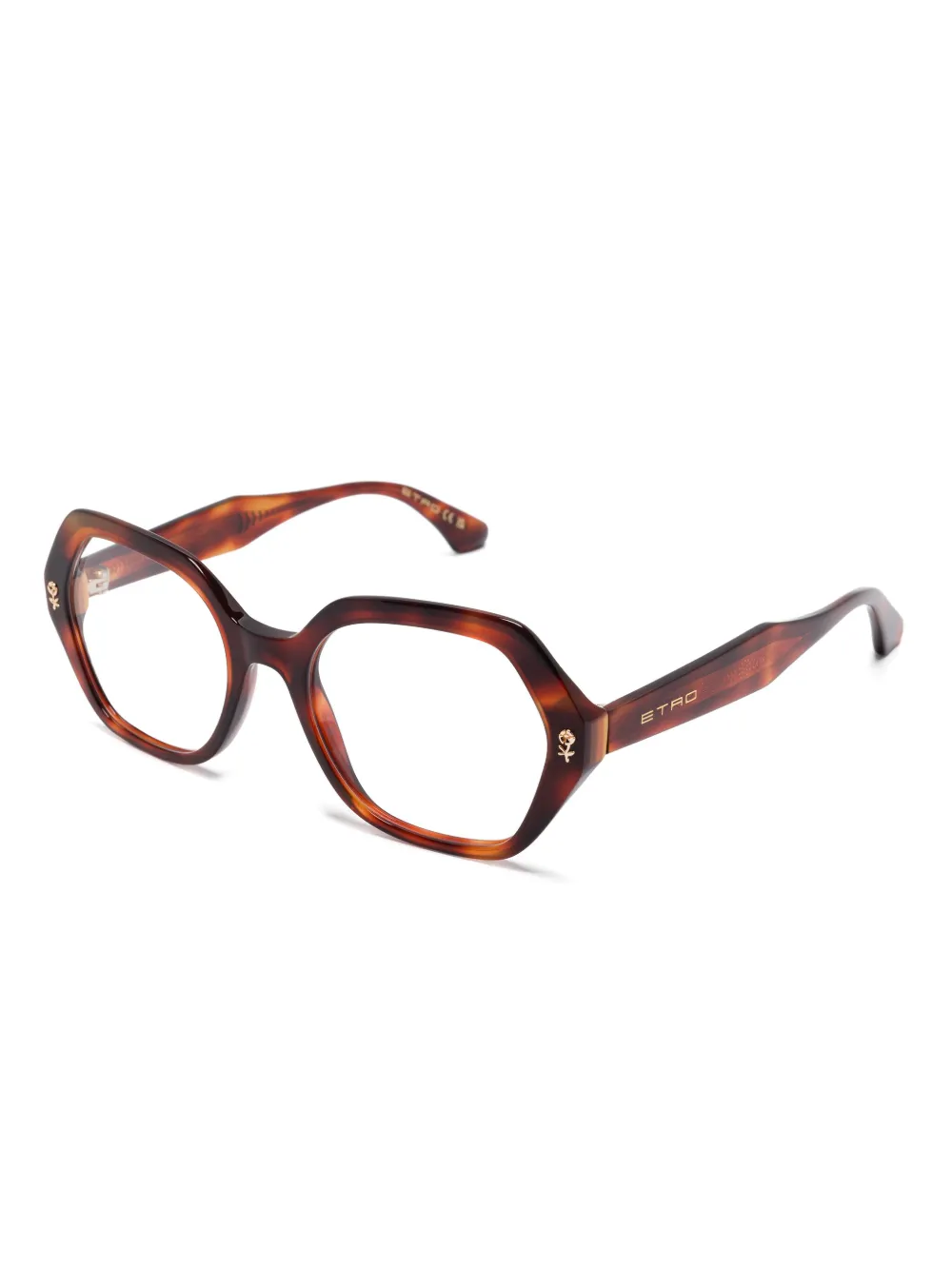 ETRO geometric-frame glasses - Bruin