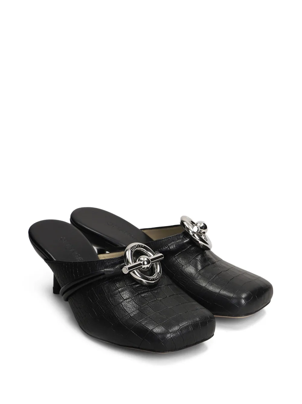 Ottange 75mm leather mules - Zwart