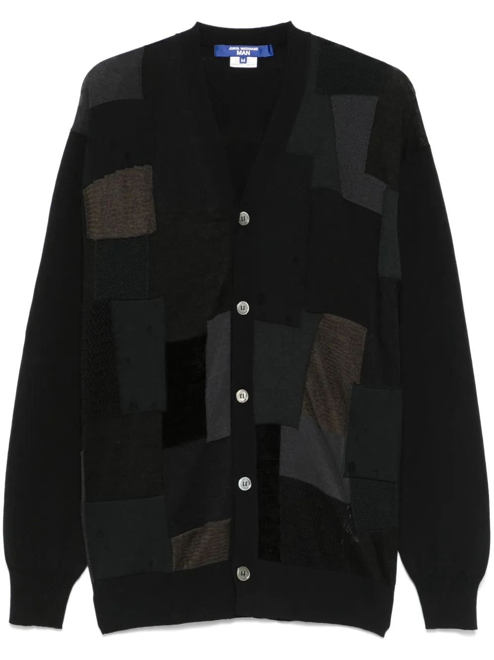 Comme Des Garçons patchwork cardigan – Black