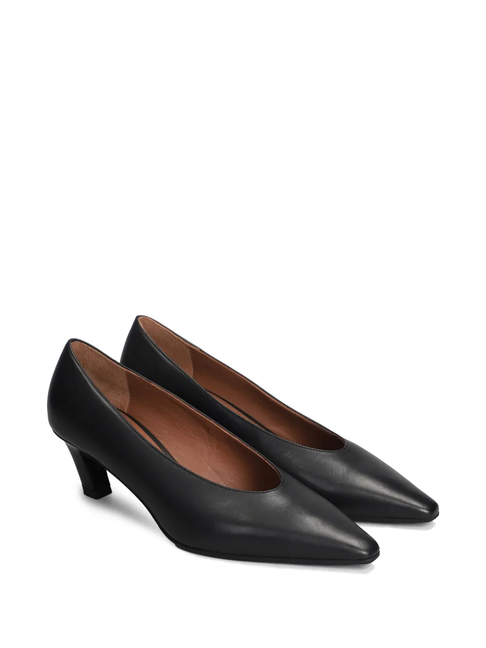 Evaluna Leren pumps Zwart