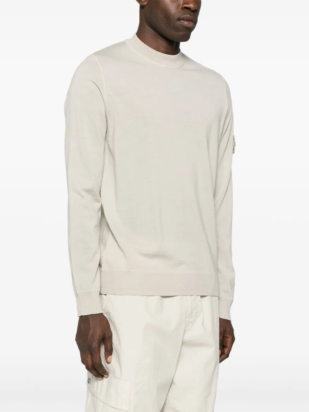 Stone Island Trui met Compass-logopatch Beige