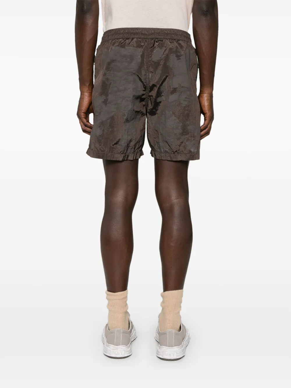 Stone Island Shorts met camouflageprint Groen