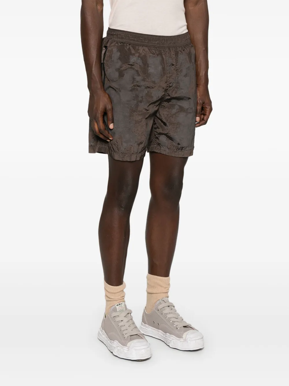 Stone Island Shorts met camouflageprint Groen