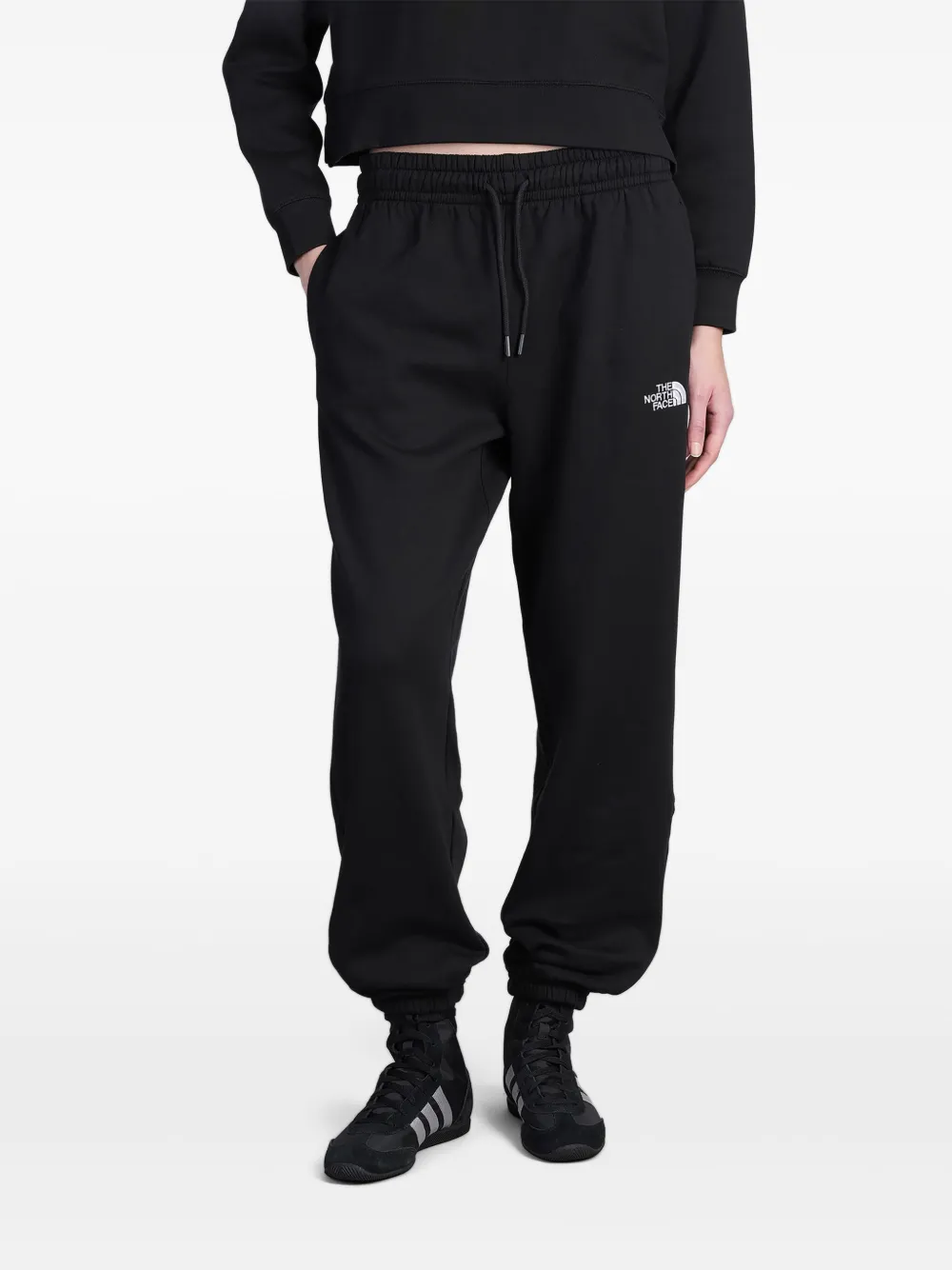 The North Face logo-embroidered track pants – Black