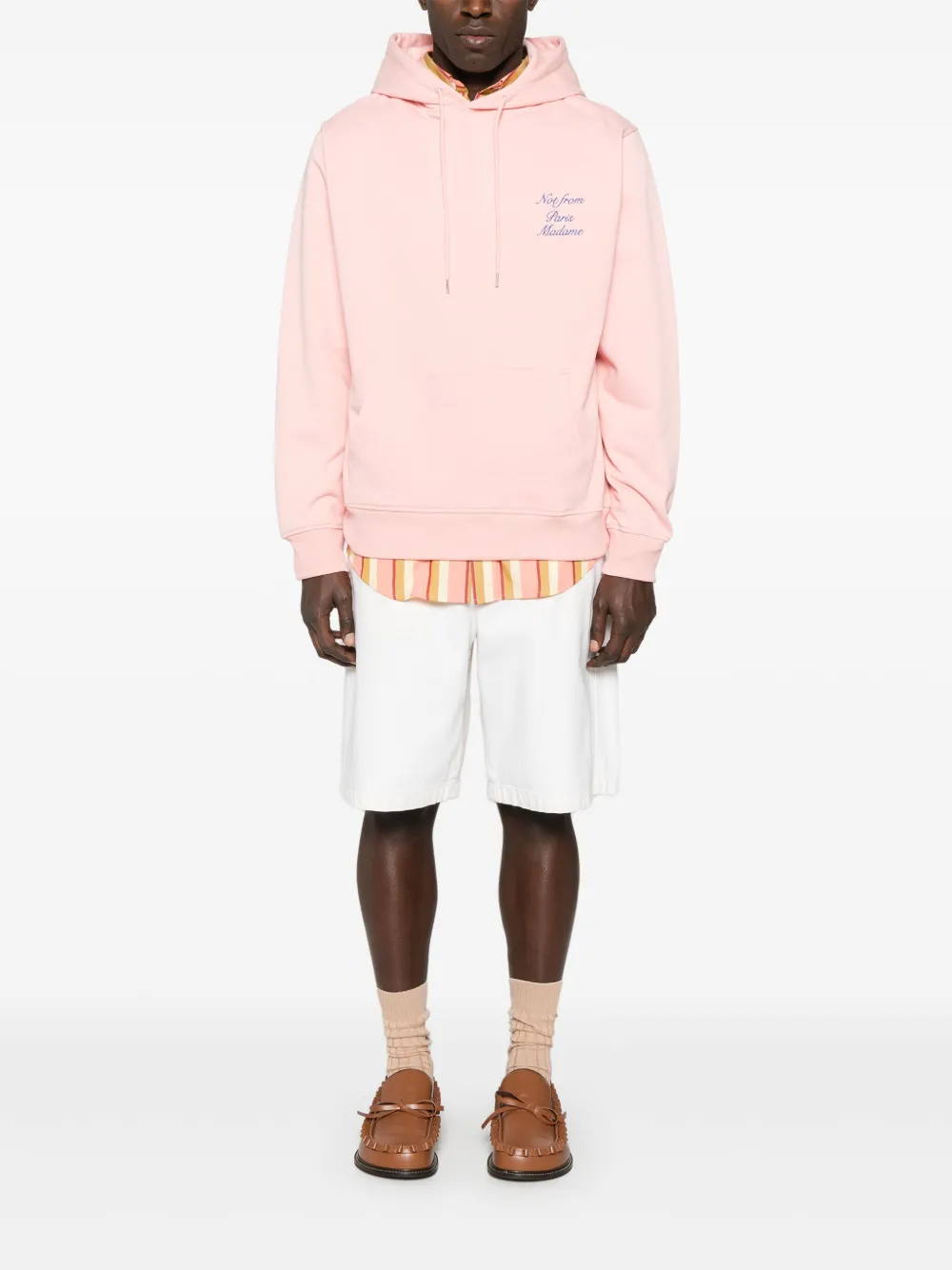 Drôle De Monsieur Le Hoodie Tekst Cursive hoodie met tekst - Roze