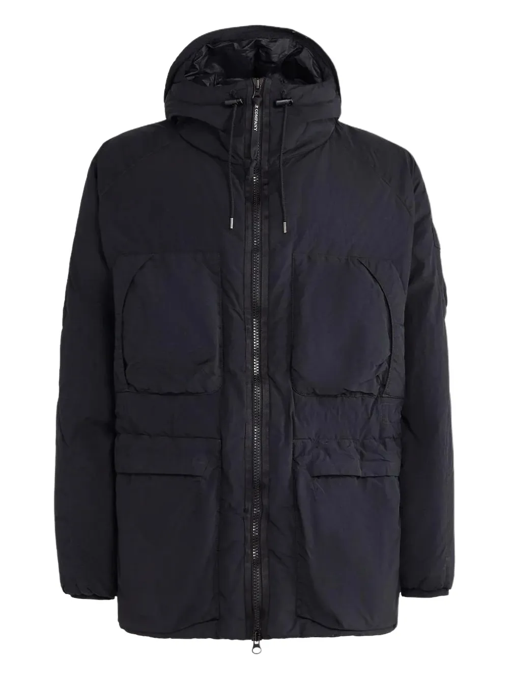 C.P. Company hooded puffer jacket | Black | Image 1