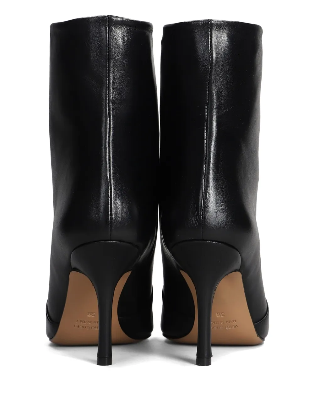 The Seller 80mm leather boots Black