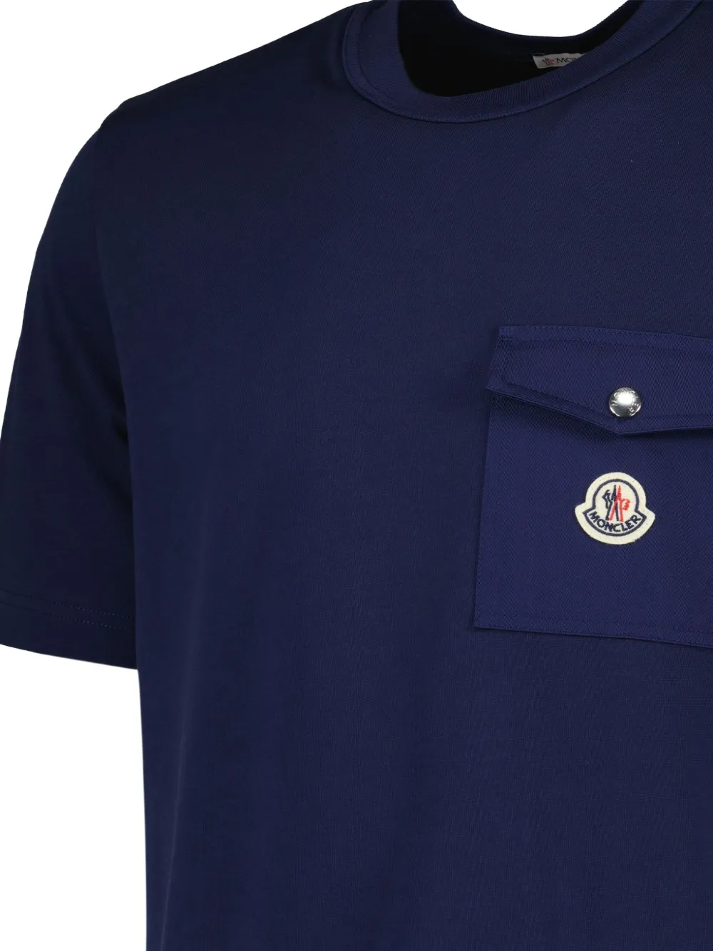 Moncler Katoenen T-shirt Blauw