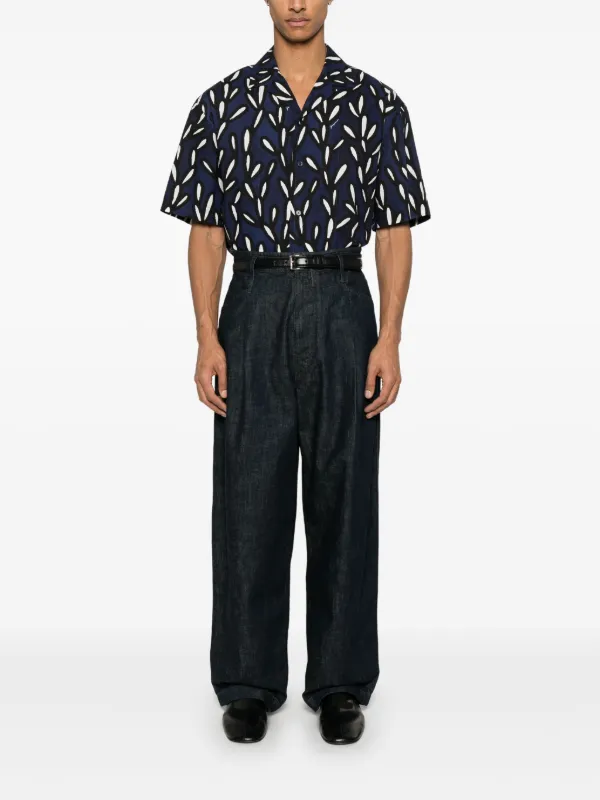 LEMAIRE Pleated Workwear Jeans | Blue | FARFETCH