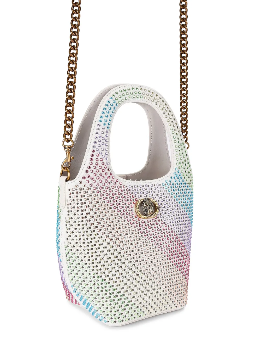 Kurt Geiger London Kleine Chelsea shopper met kristallen Wit