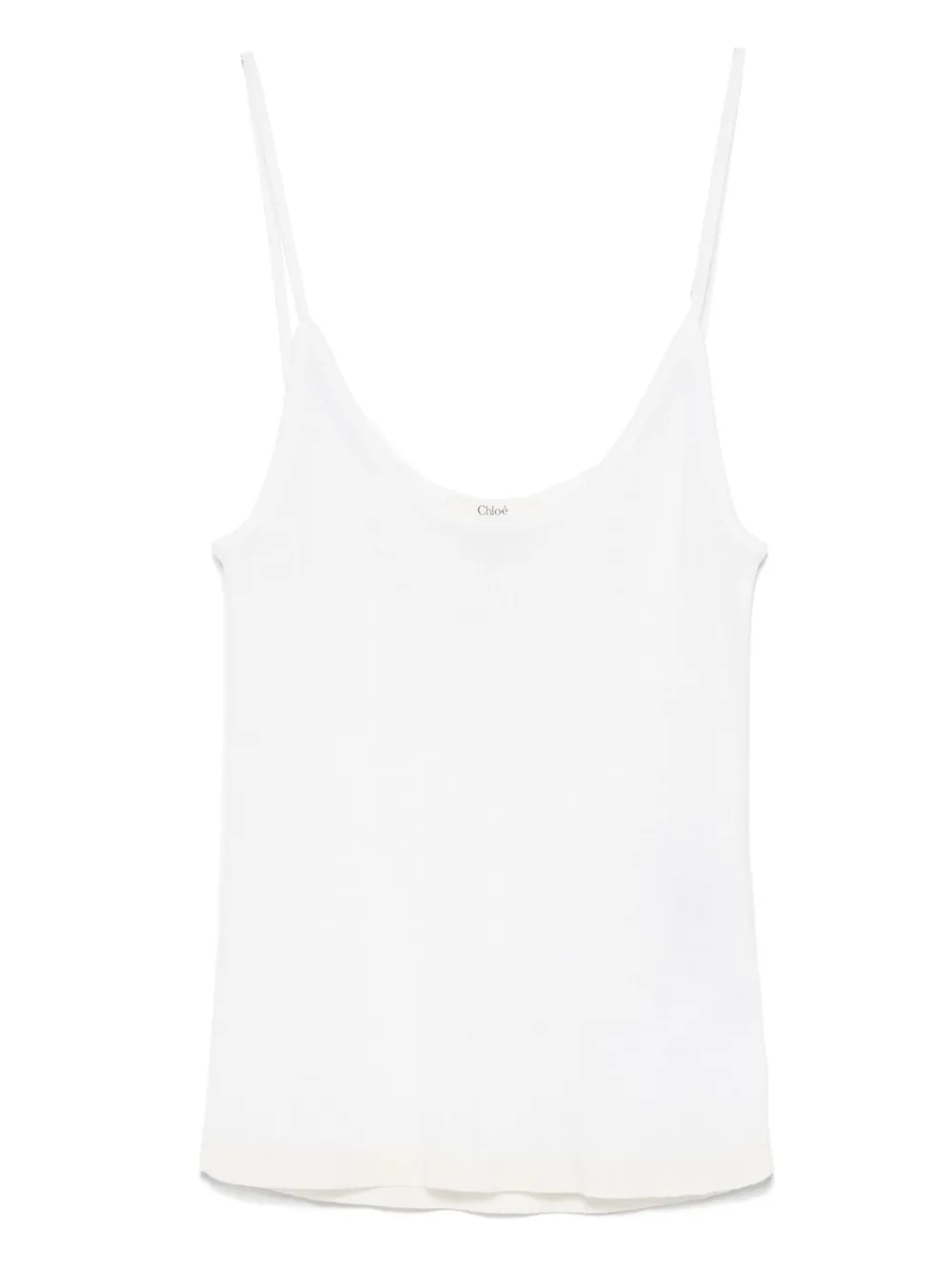 Chloé logo-plaque tank top | White | Image 1