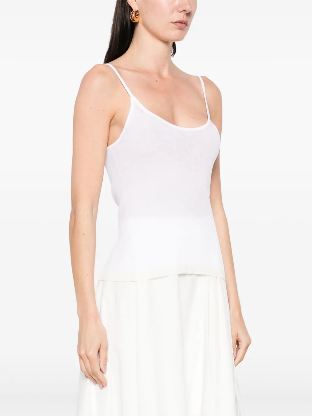 Chloé Tanktop met logoplakkaat Wit