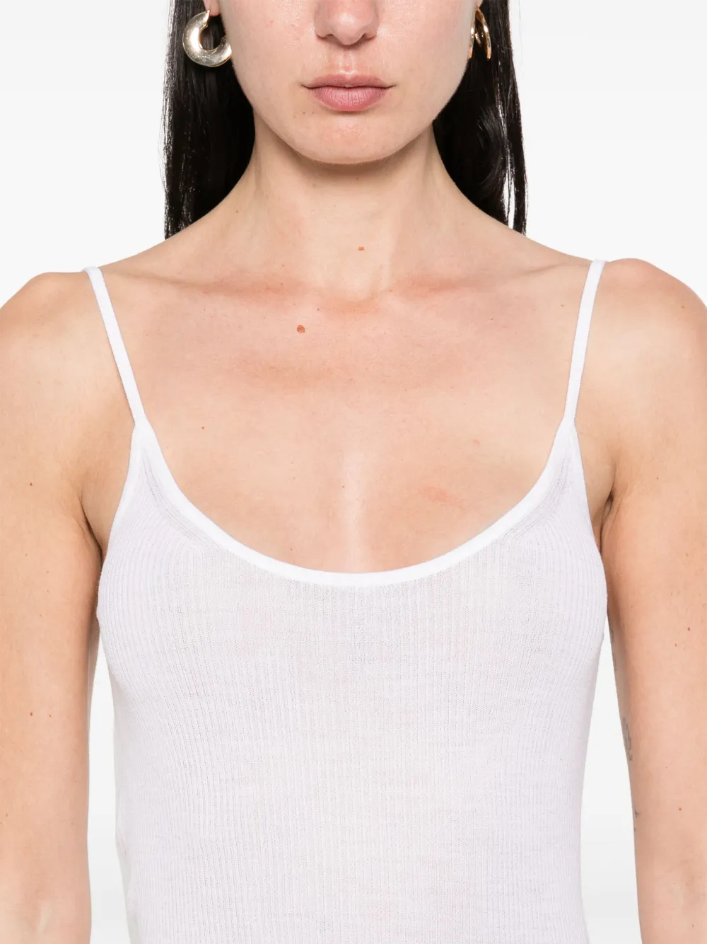 Chloé Tanktop met logoplakkaat Wit
