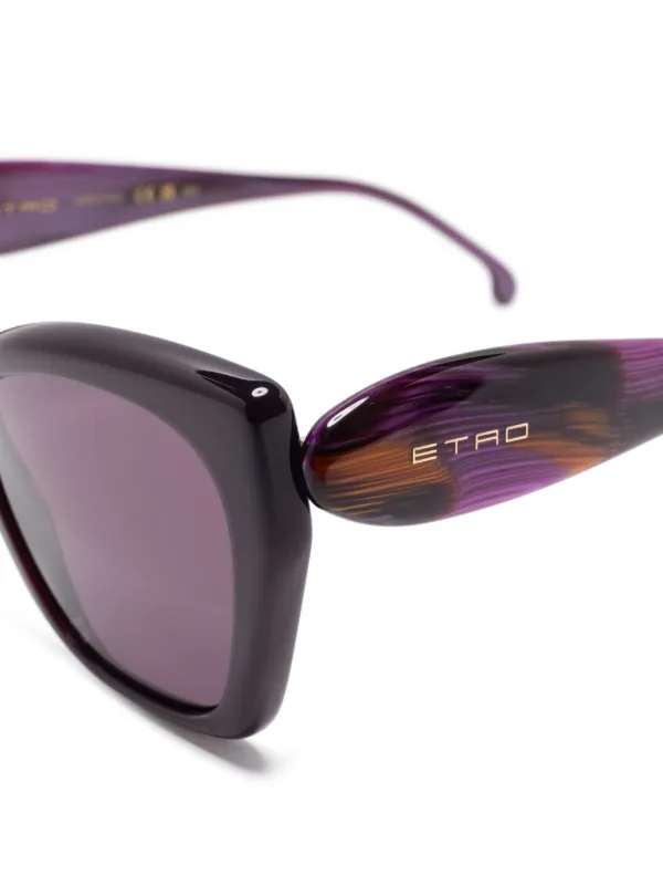 Etro Purple Cat-Eye Sunglasses with Gradient Lenses Sunglasses ETRO 0056/S 086 UR 54 – Visual Click main image 4