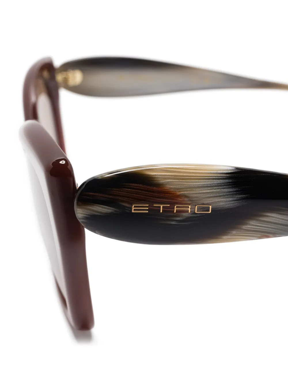 ETRO Zonnebril met vlinder montuur Bruin