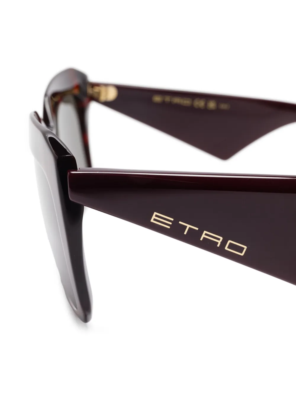 ETRO Zonnebril met rechthoekig montuur Bruin