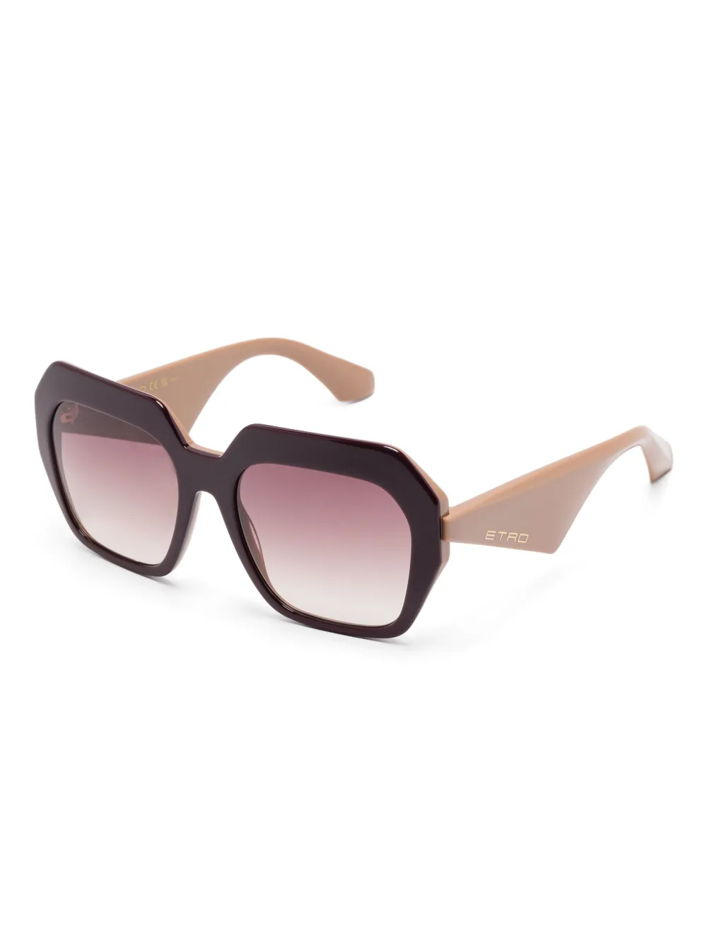 ETRO oversize-frame sunglasses - Beige