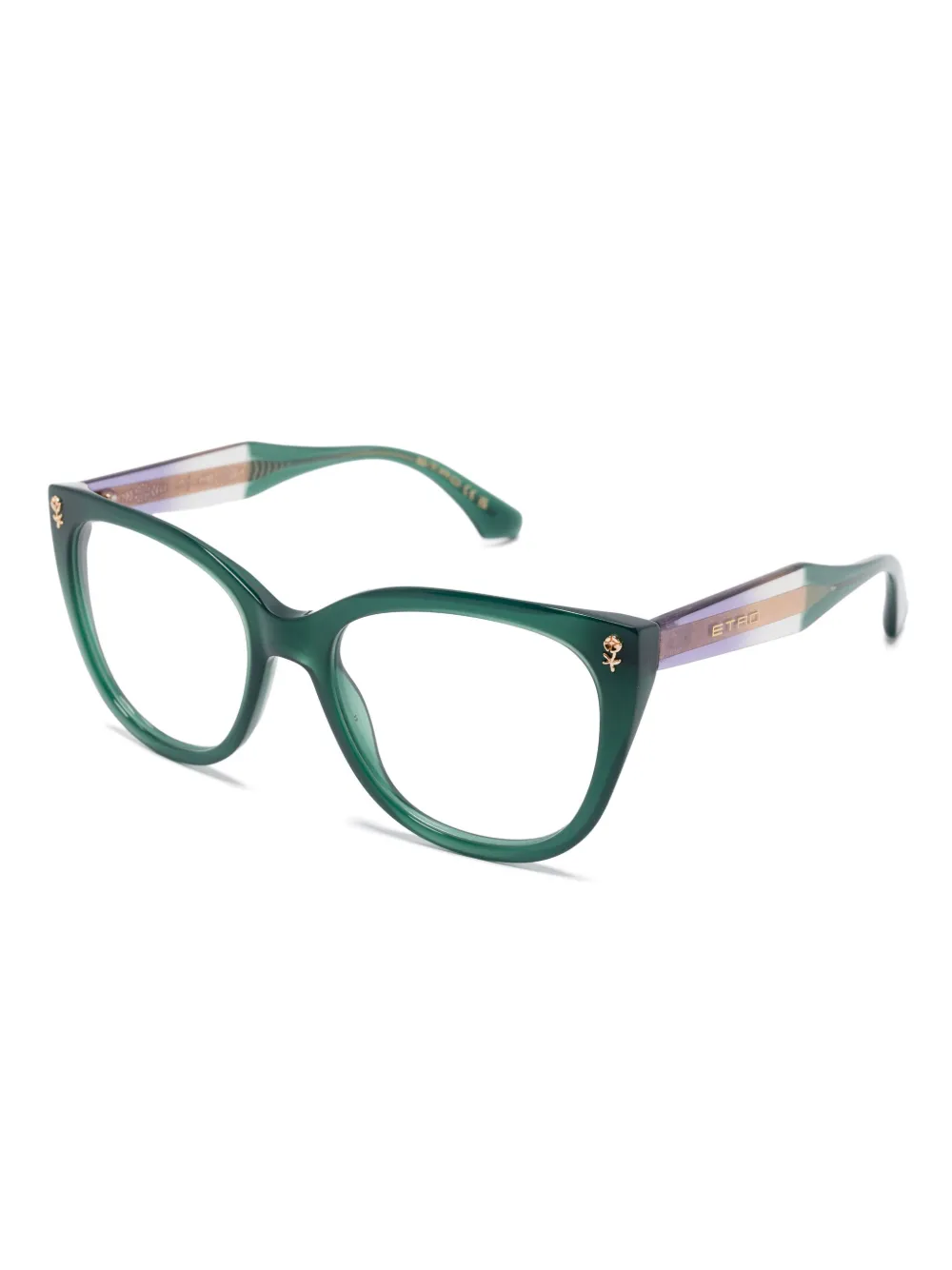 ETRO cat-eye frame glasses - Groen