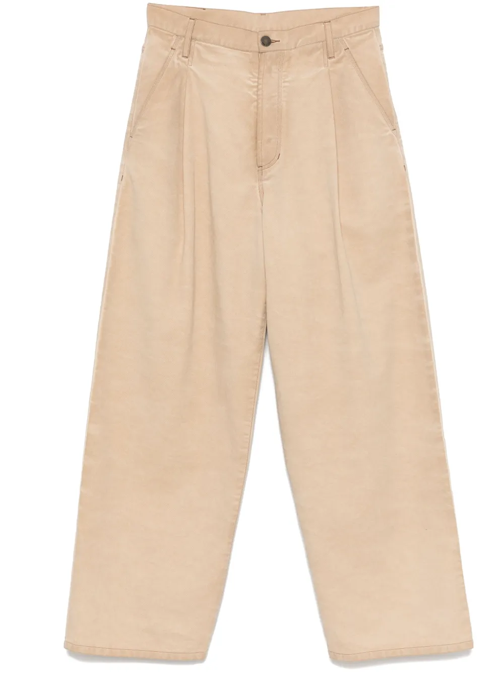 Uma Wang Broek met wijde pijpen Beige