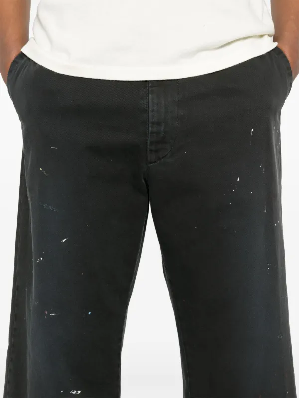 MM6 Maison Margiela Paint splatter-detail Shorts | Black