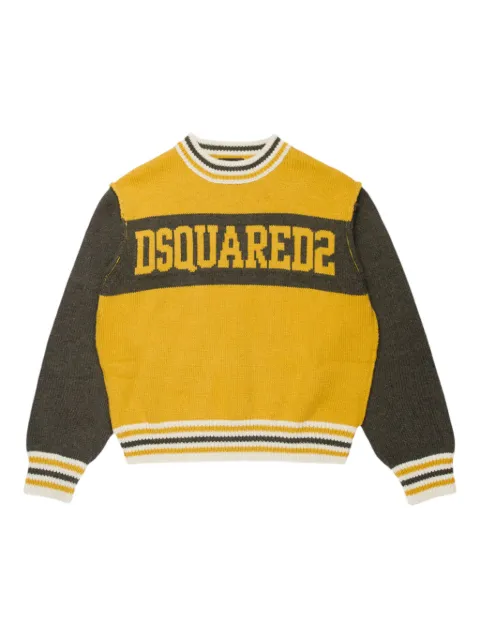 DSQUARED2 KIDS logo-jacquard jumper