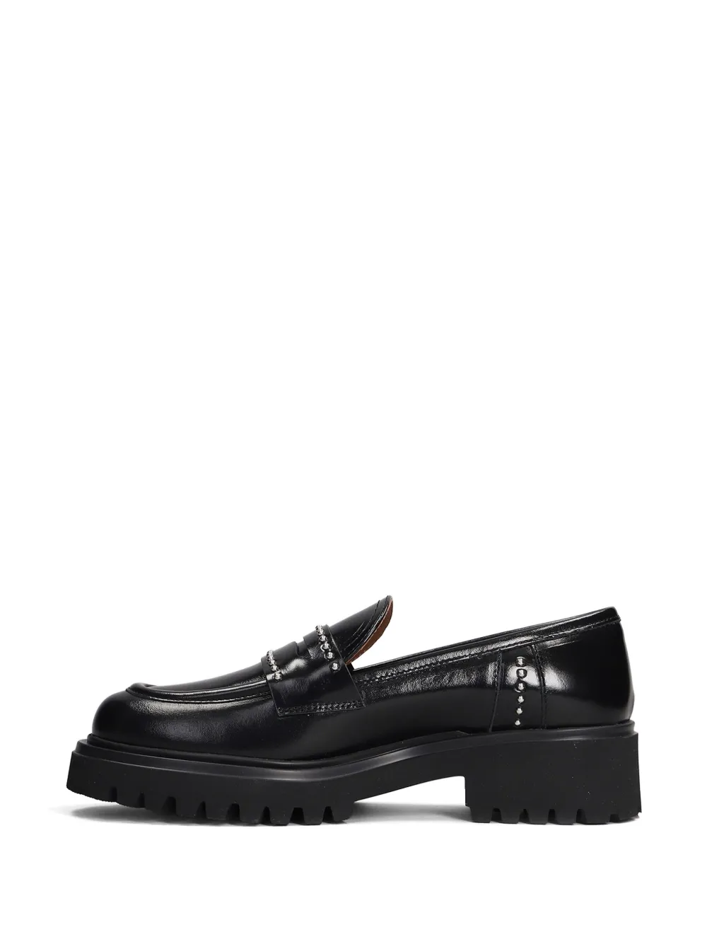 EVALUNA STUD-EMBELLISHED LOAFERS 