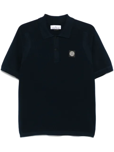 Stone Island waffle-knit polo shirt