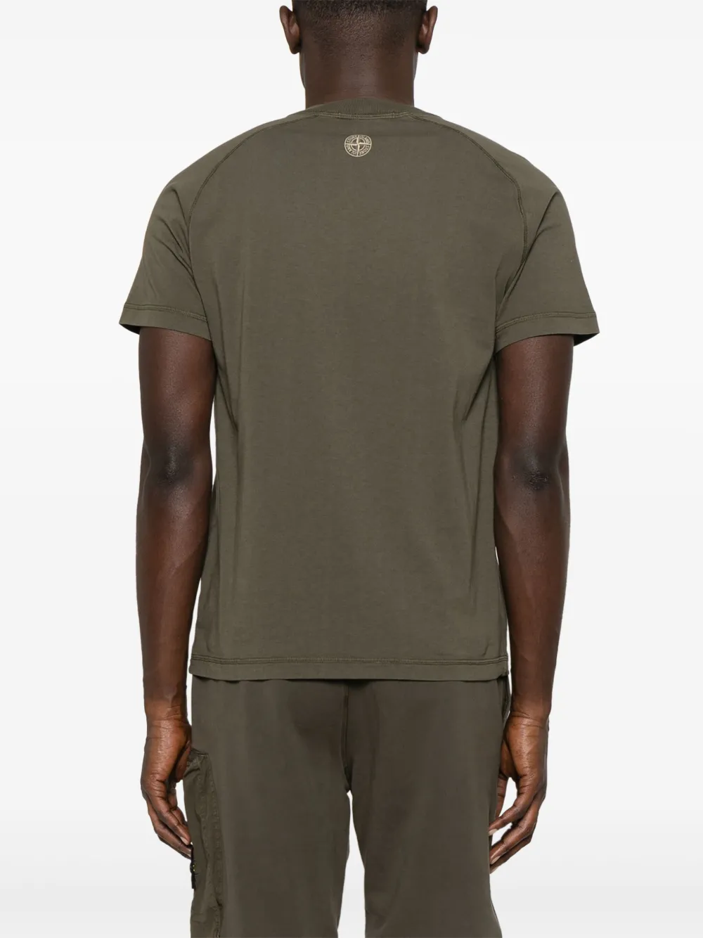Stone Island T-shirt met logoprint Groen