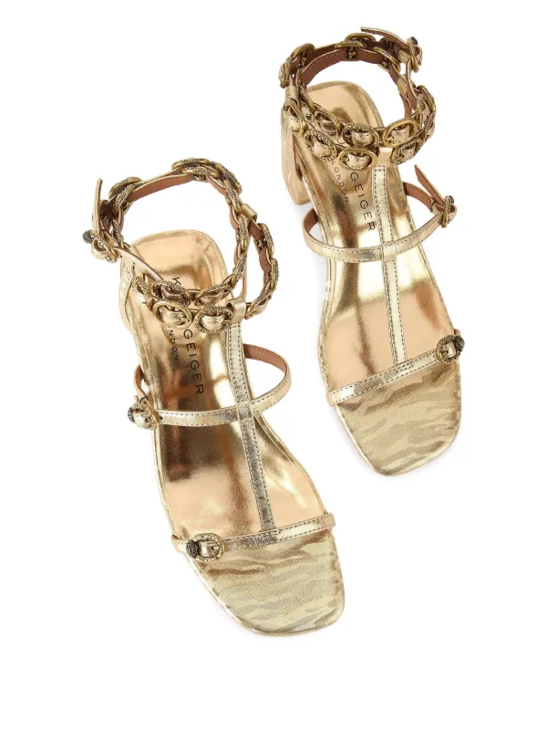 Kurt Geiger London 70mm Regent Gladiator Sandals Gold FARFETCH GE