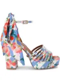 Kurt Geiger London 115mm Pierra ankle-tie platform sandals - Red