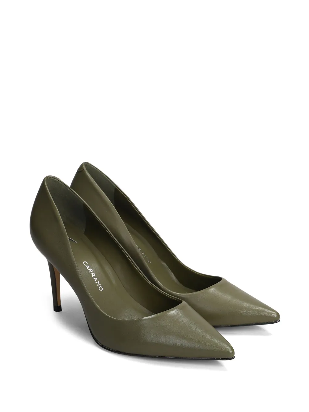 CARRANO 90mm leather pumps Green