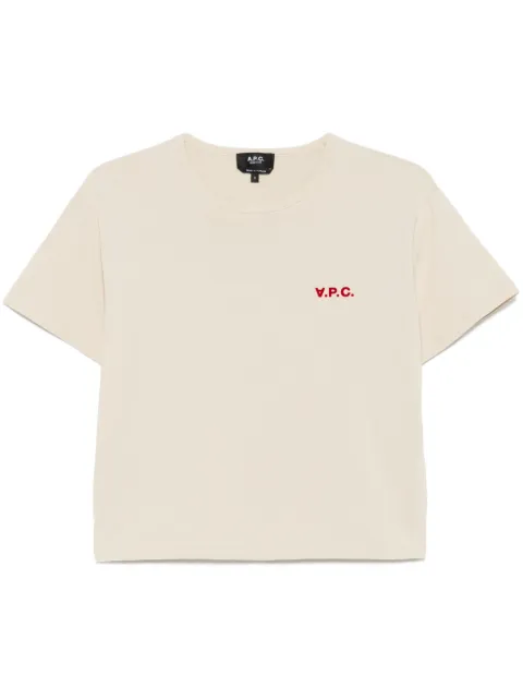 A.P.C. logo-flocked T-shirt  