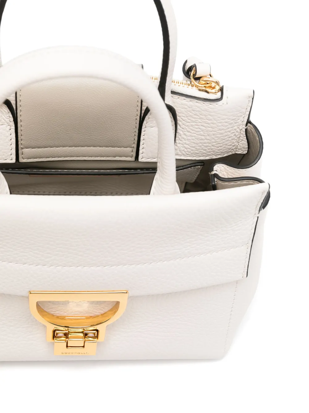 Shop Coccinelle Small Arlettis Tote Bag In White