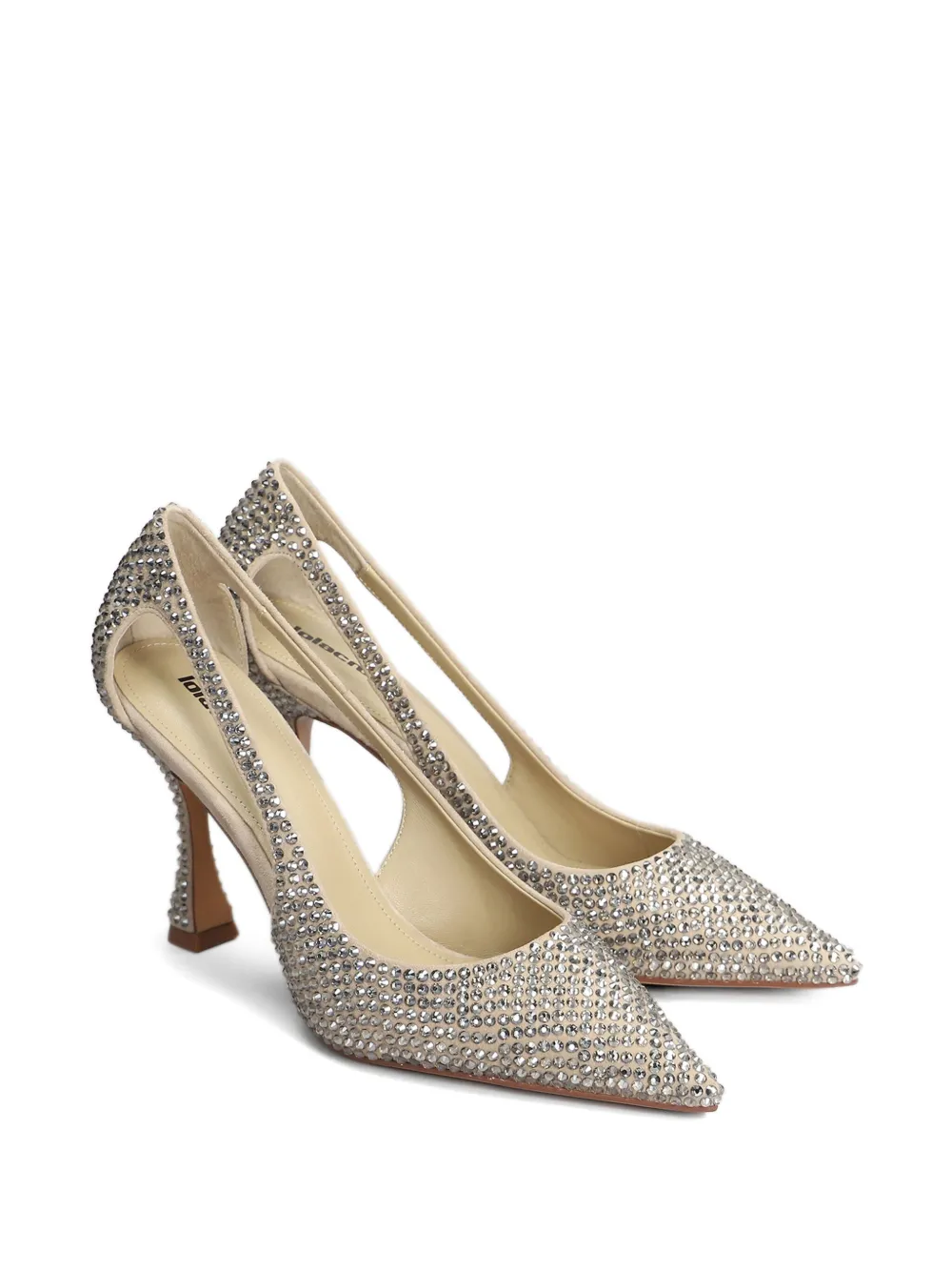 Lola Cruz 95mm Bethany pumps - Beige