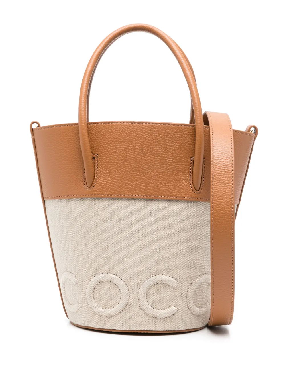 logo-embossed bucket bag