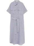 Peserico linen midi dress - Grey