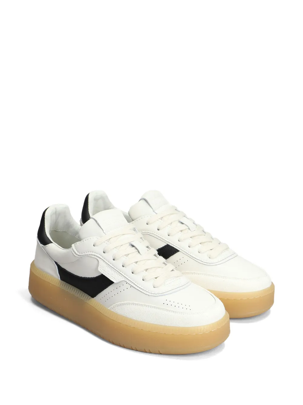 NPPN two-tone leather sneakers White